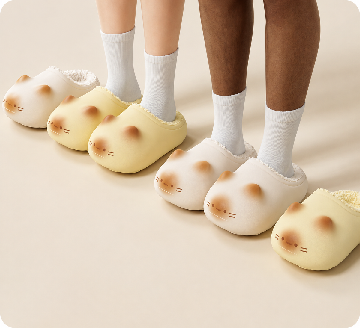 Les Miaou'Pattes – Pantoufles chat Kawaii