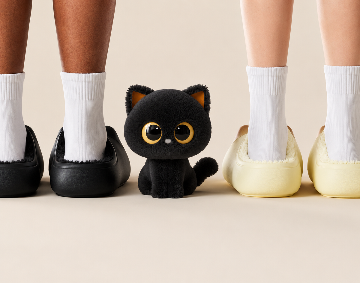 Les Miaou'Pattes – Pantoufles chat Kawaii