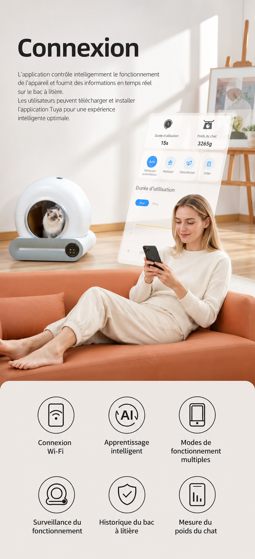 La Ronron’Clean – Litière automatique connectée