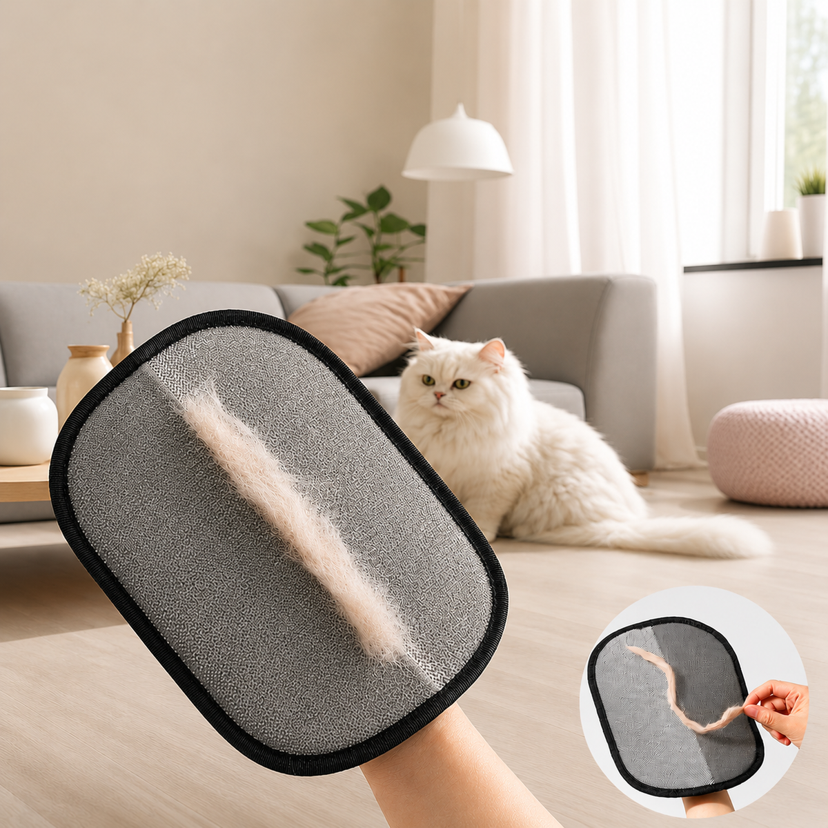 Le Passe-Patte – Gant anti-poils électrostatique