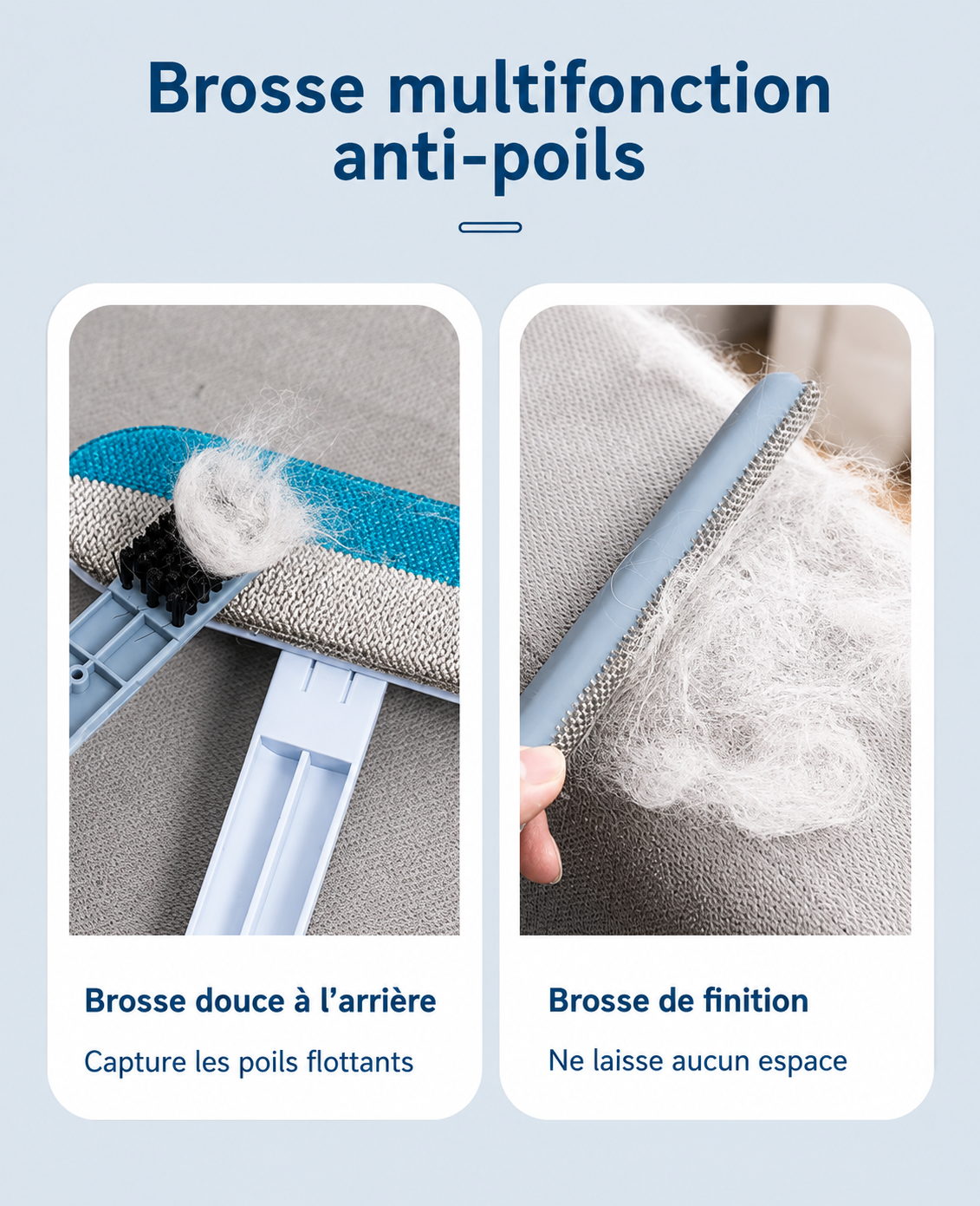 PoilZen – Brosse Télescopique Anti-Poils