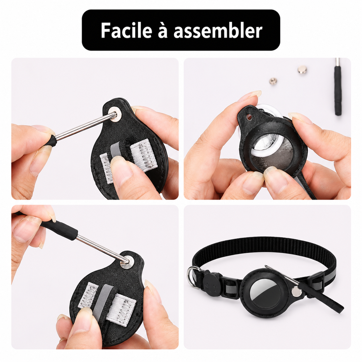 Le Gardien Ronron – Collier compatible AirTag