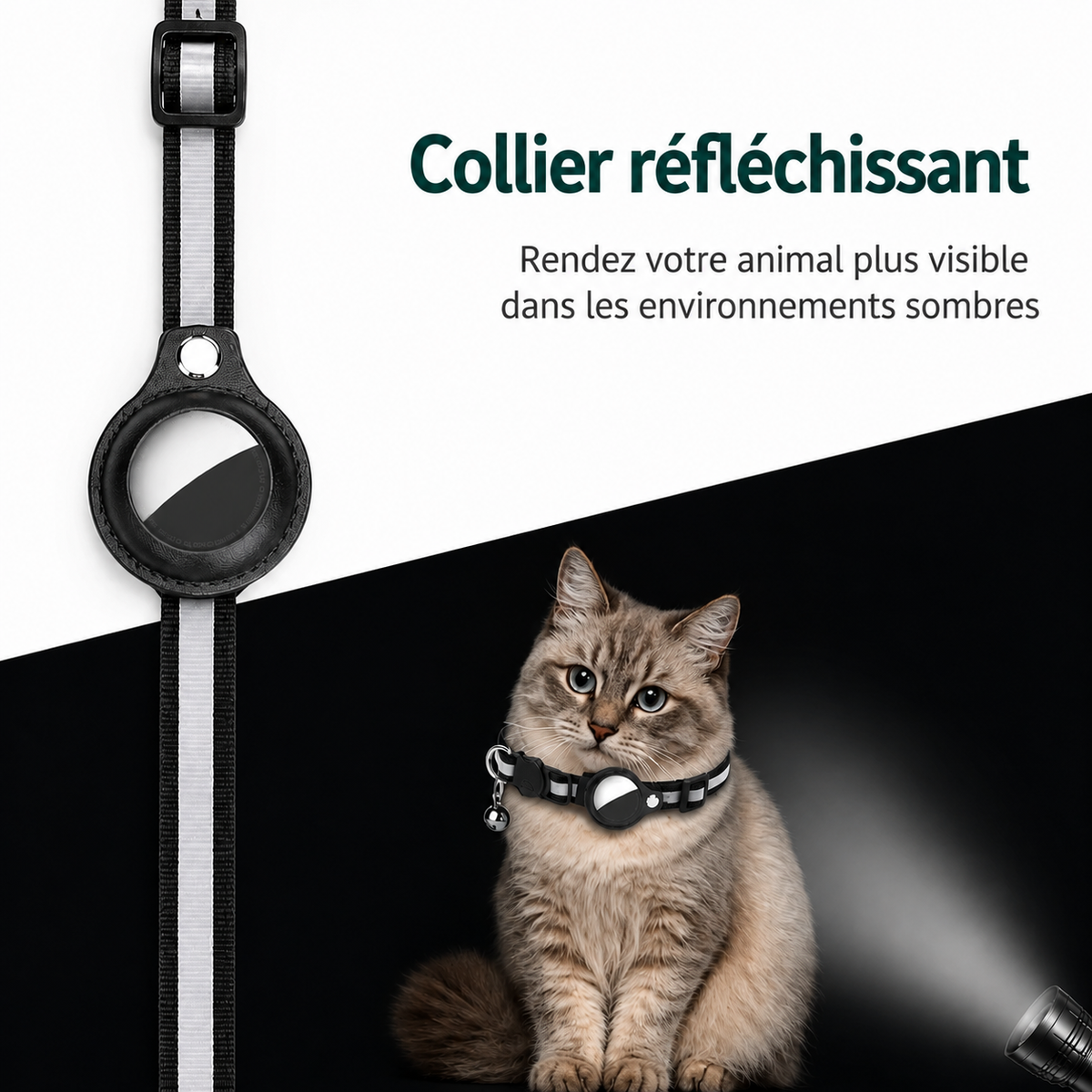 Le Gardien Ronron – Collier compatible AirTag