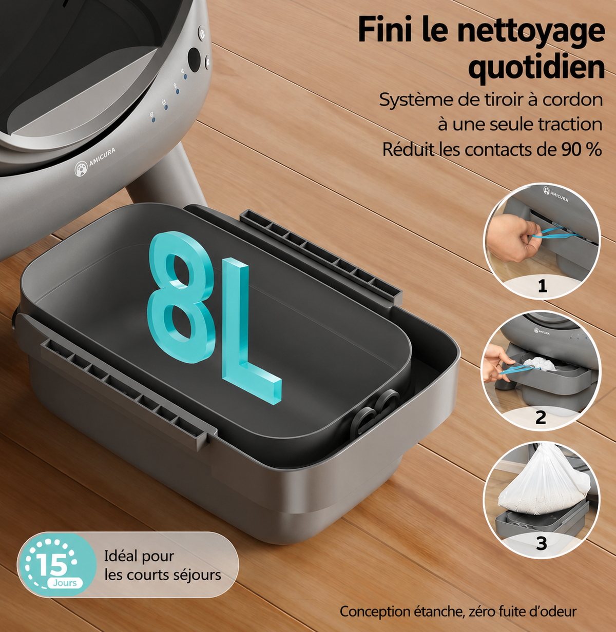 La Miaou’Station – Litière automatique connectée Wi-Fi