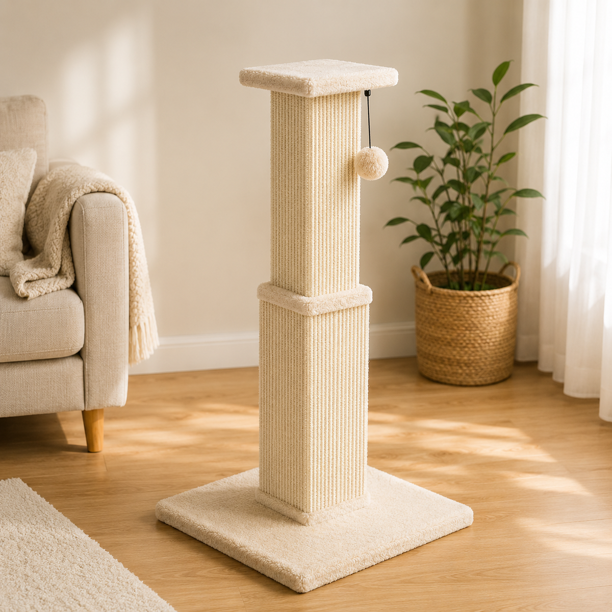 Le Totem Félin – Griffoir en sisal 81 cm