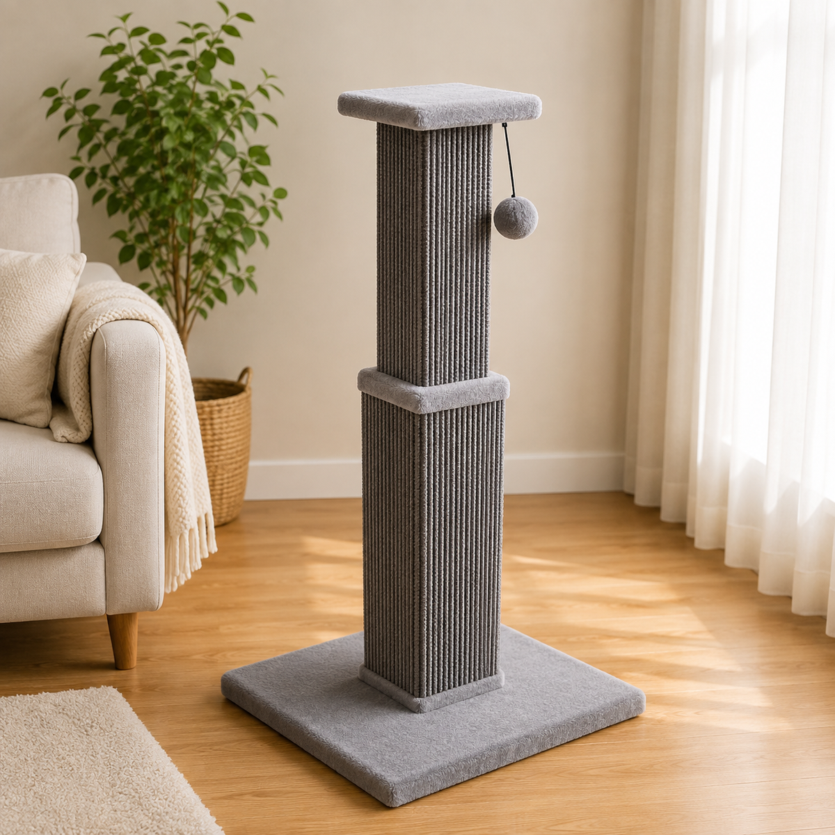 Le Totem Félin – Griffoir en sisal 81 cm