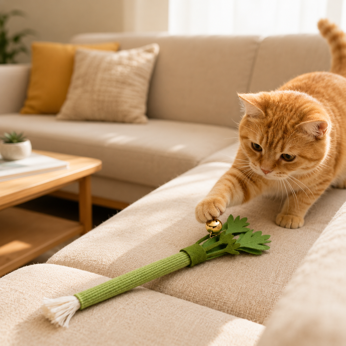 Céli'Miaou – Jouet à l'herbe à chat en forme de céleri