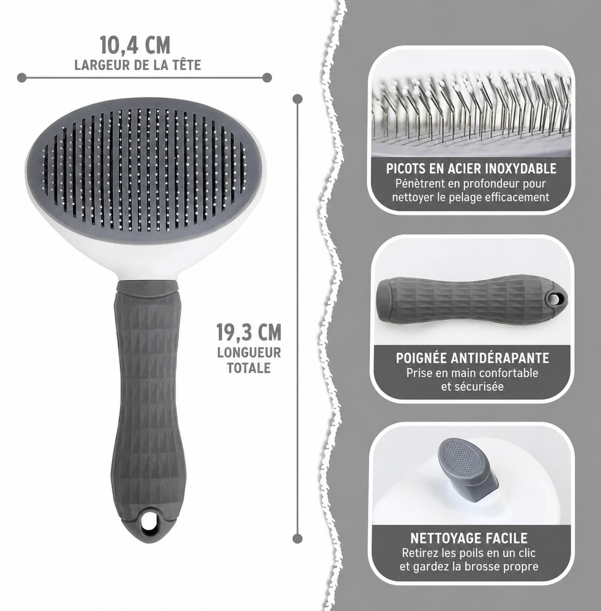 La Douce Patte - Brosse auto-nettoyante