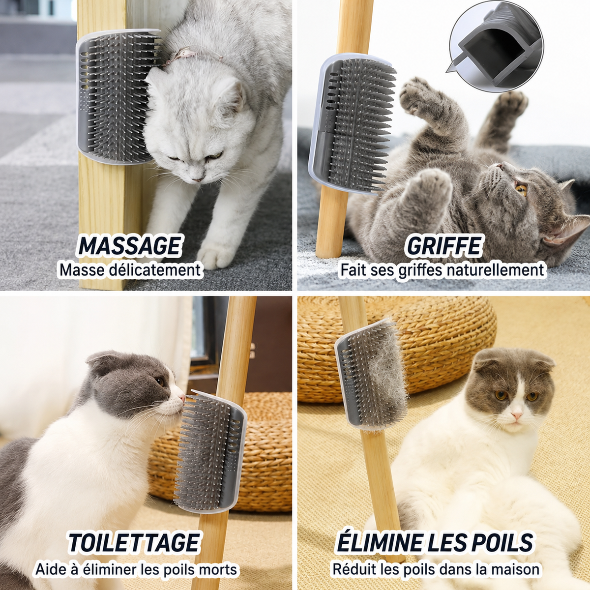 RonronMur – Brosse murale auto-massage