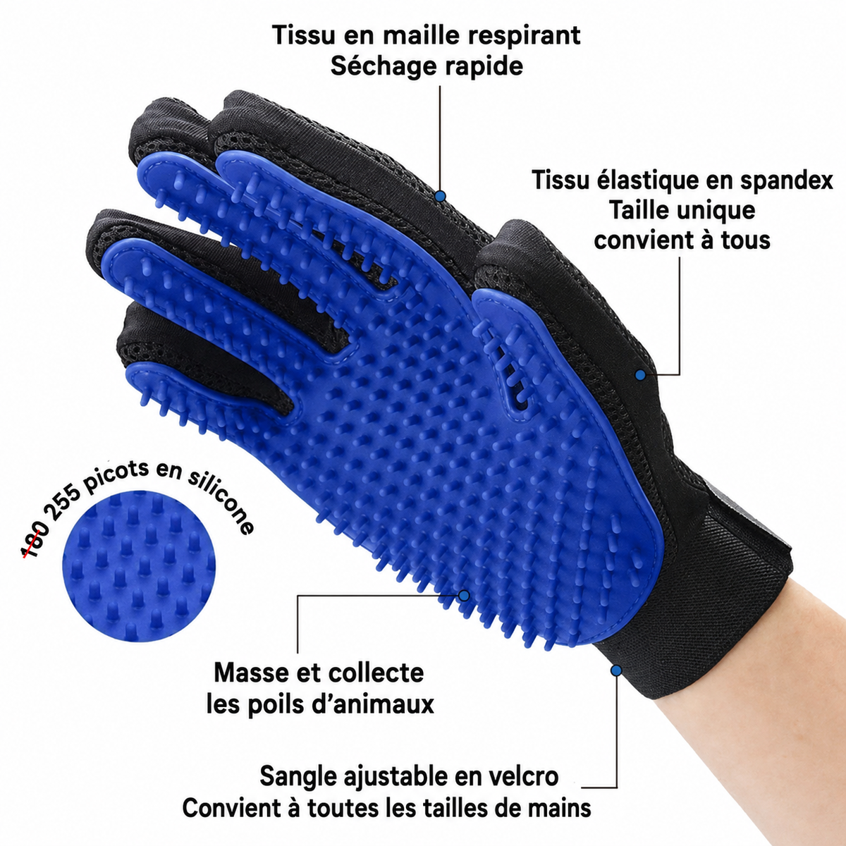 Tout en Douceur – Gant de toilettage pour chat