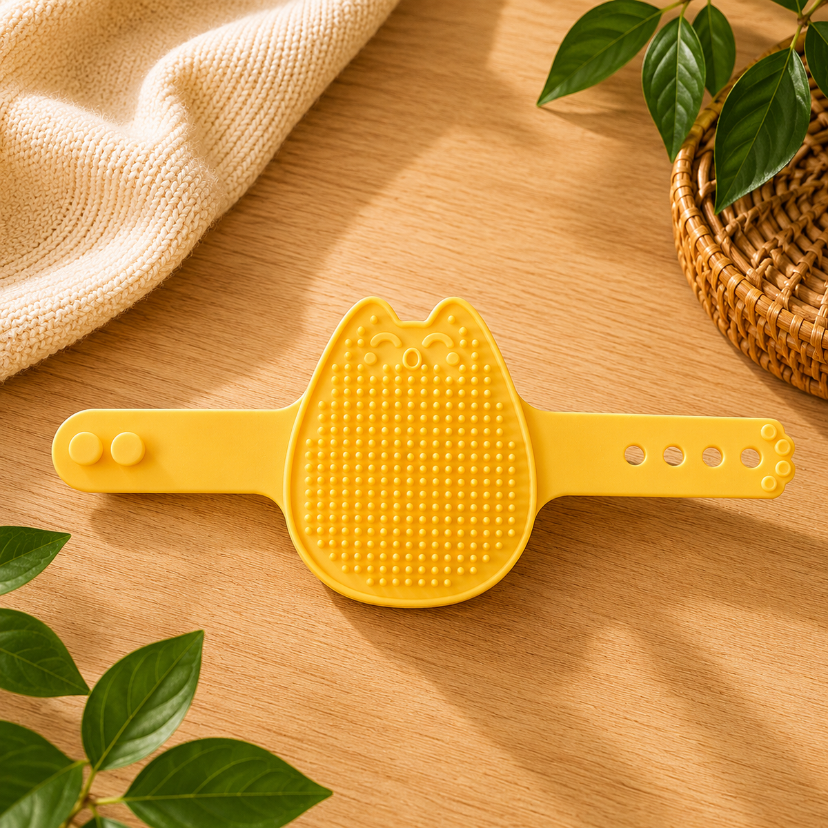 Le Gratte-Moustaches - Brosse de massage en silicone