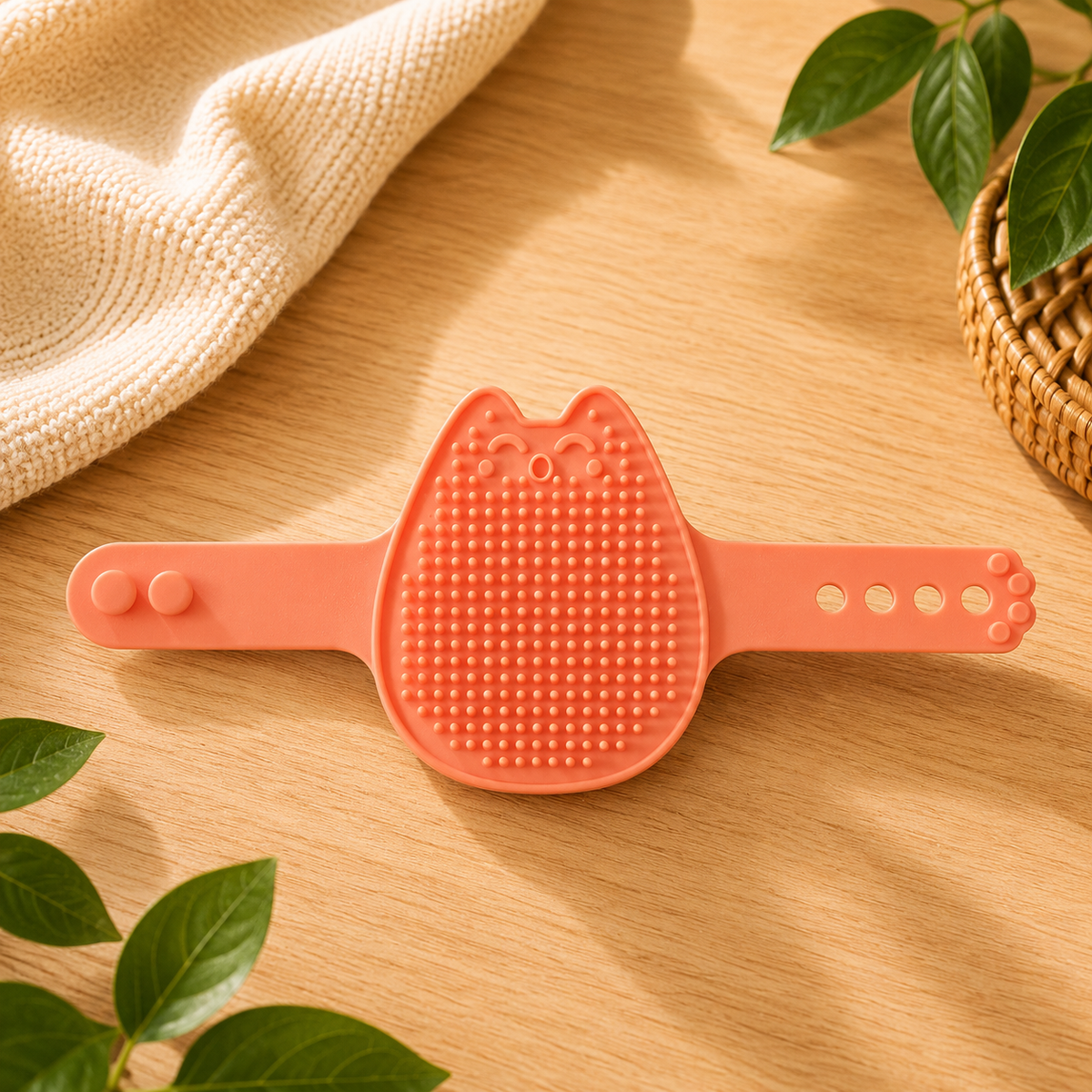 Le Gratte-Moustaches - Brosse de massage en silicone