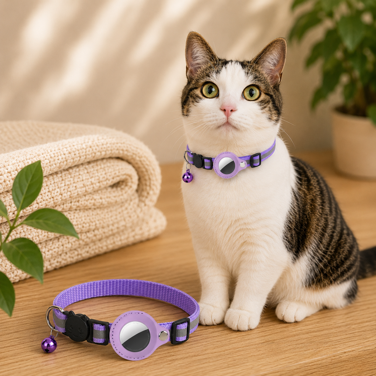 Le Gardien Ronron – Collier compatible AirTag