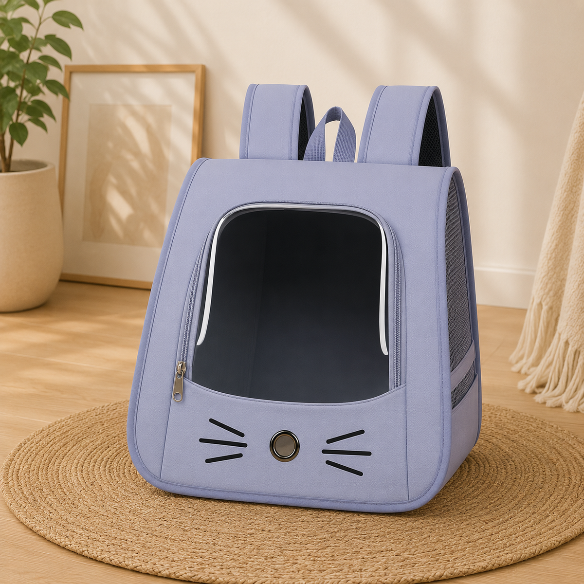 Le Nid à Moustaches – Sac à dos de transport pour chat