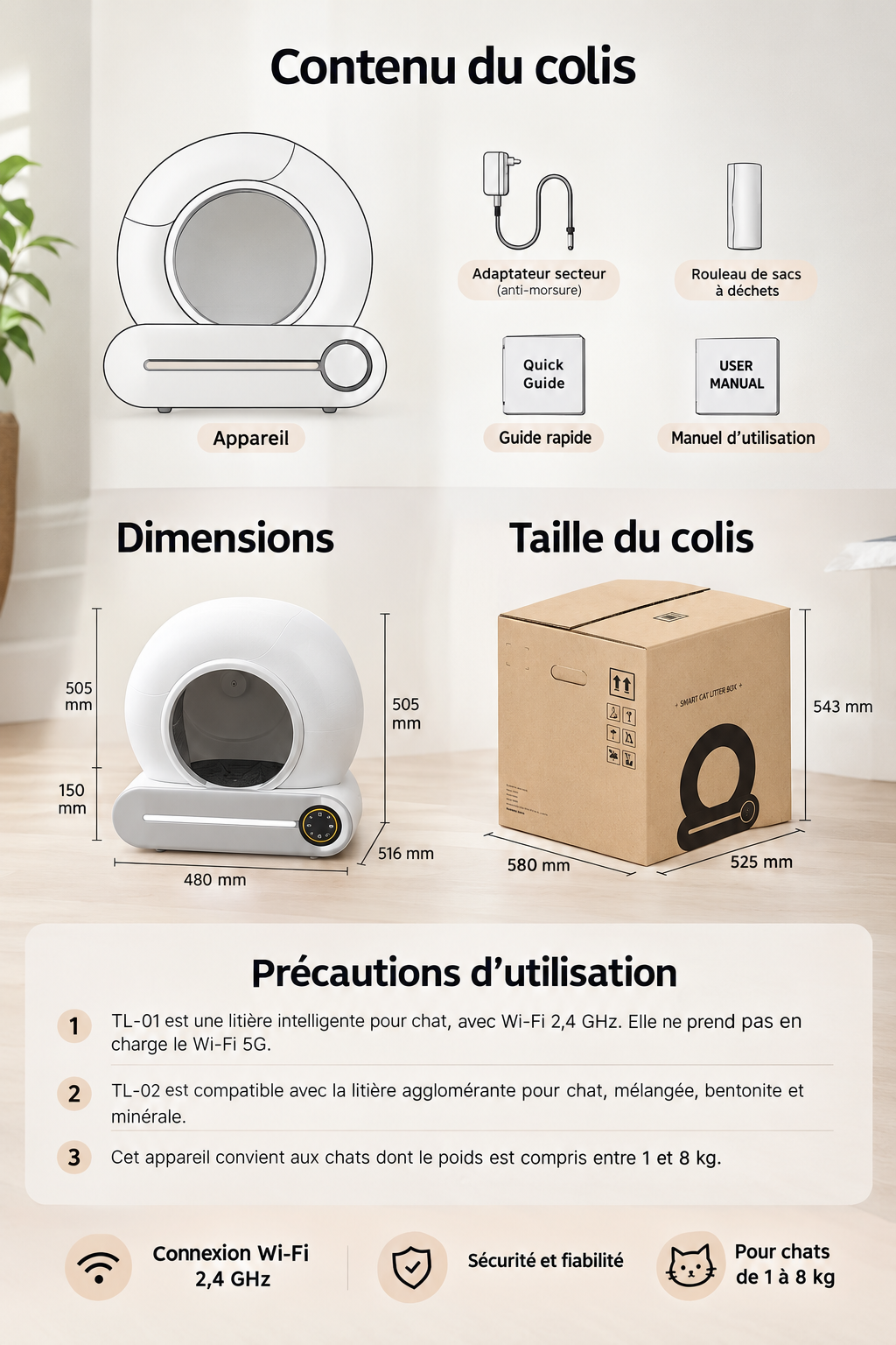 La Ronron’Clean – Litière automatique connectée