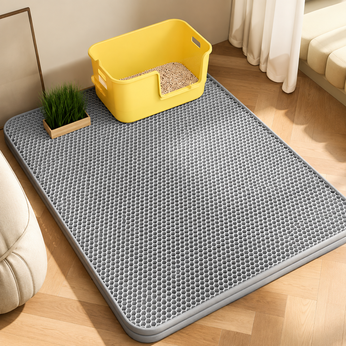 PattePropre - Tapis récupérateur de litière double couche
